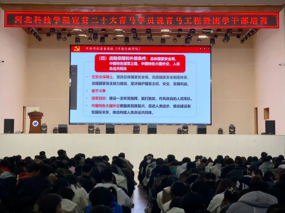 河北科技学院开展2022年 宣贯二十大 青马学员说 青马工程第三课 第 3 张