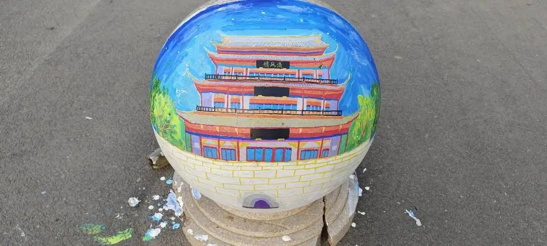 河北科技学院学子校内绘制河北省内靓丽风景画 第 20 张