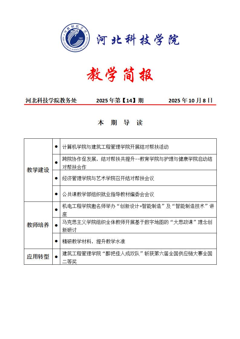 教学简报2025年第【14】期 第 1 张